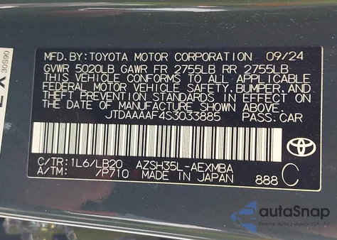 2025 Toyota Crown Nightshade Edition из США, поврежденный, VIN JTDAAAAF4S3033885